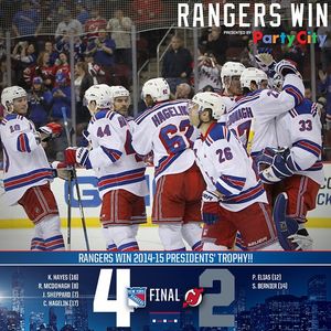 Image post by @nyrangers on Instagram