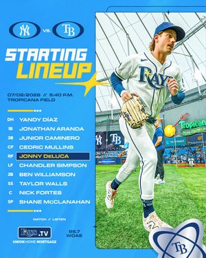 Image post by @RaysBaseball on Twitter