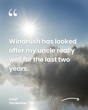 Image post by @windrushcare on Instagram