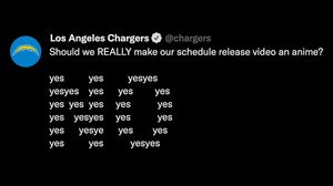 Image post by @chargers on Instagram