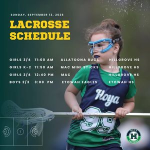 Image post by @Hoya Youth Lacrosse Association on Facebook