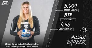 Image post by @FriarVolleyball on Twitter