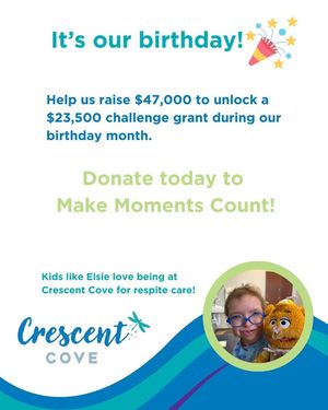 Image post by @CrescentCoveorg on Facebook