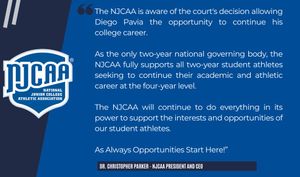 Image post by @NJCAA on Twitter