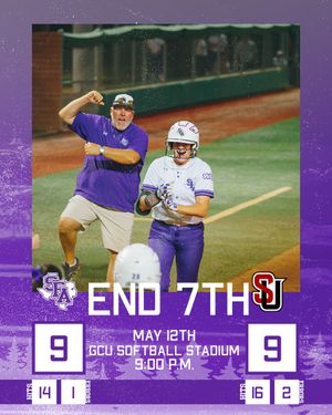 Image post by @sfa_softball on Twitter