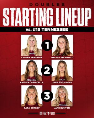 Image post by @GamecockWTennis on Twitter