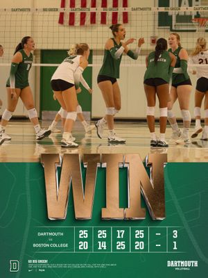 Image post by @dartmouthvball on Instagram