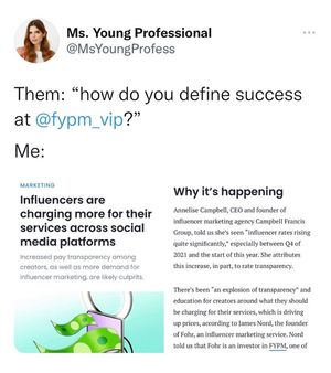 Image post by @msyoungprofessional on Instagram