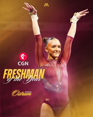 Image post by @GopherWomensGymnastics on Facebook