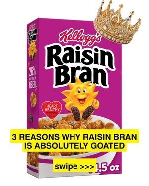 Image post by @KelloggsRaisinBran on Facebook