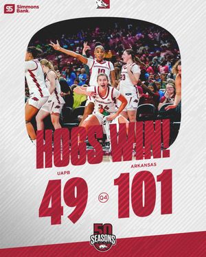 Image post by @RazorbackWBB on Twitter