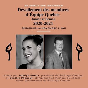Image post by @patinageqc on Facebook