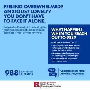 Image post by @rustudenthealth on Instagram