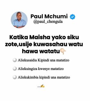Image post by @paul_mchumi on Instagram