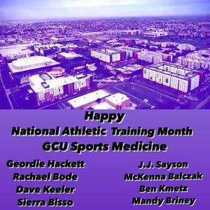 Image post by @gcu_sportsmedicine on Instagram