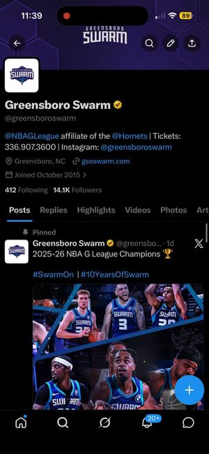 Video post by @greensboroswarm on Twitter