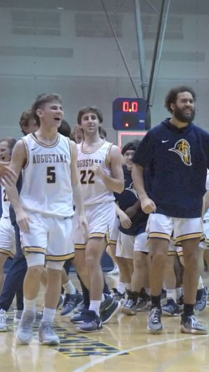 Video post by @Augustana Basketball on Facebook
