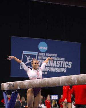 Video post by @OklahomaWGymnastics on Facebook
