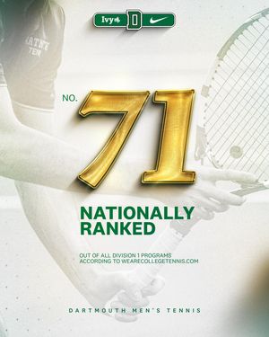 Image post by @dartmouthmtennis on Instagram