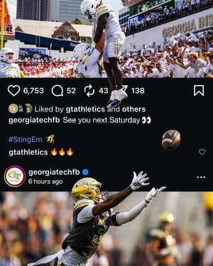 Image post by @georgiatechfb on Instagram