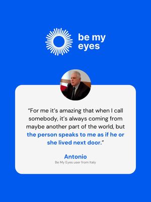 Image post by @bemyeyesapp on Instagram