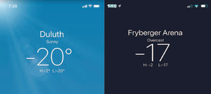 Image post by @duluthhockey on Twitter