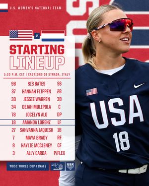 Image post by @USASoftballWNT on Twitter/X