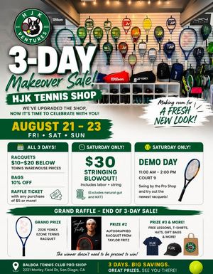 Image post by @HJK San Diego Tennis on Facebook