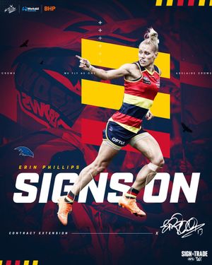 Image post by @CrowsAFLW on Twitter/X