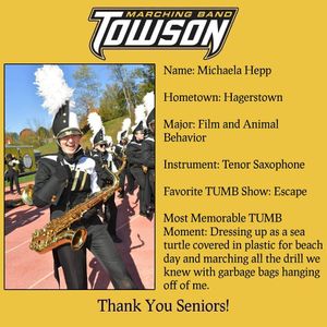 Image post by @towsonband on Instagram