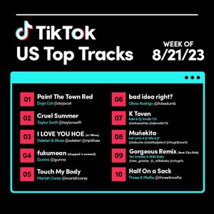 Image post by @musicontiktok on Instagram