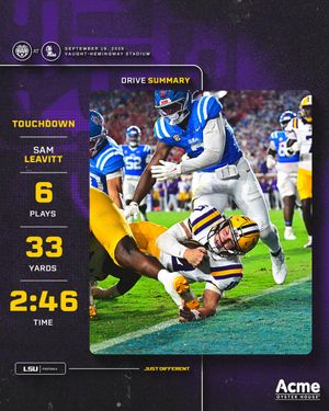 Image post by @LSUfootball on Twitter/X