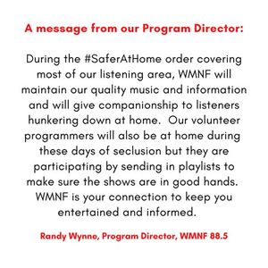 Image post by @WMNFCommunityRadio on Facebook