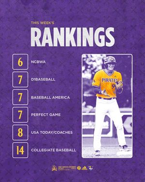 Image post by @ecu_baseball on Instagram