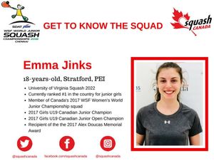 Image post by @squashcanada on Facebook