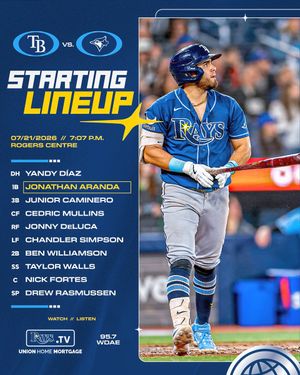 Image post by @RaysBaseball on Twitter