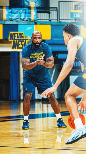 Video post by @marquettemensbb on Facebook