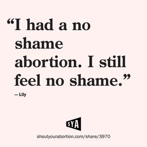 Image post by @shoutyourabortion on Instagram