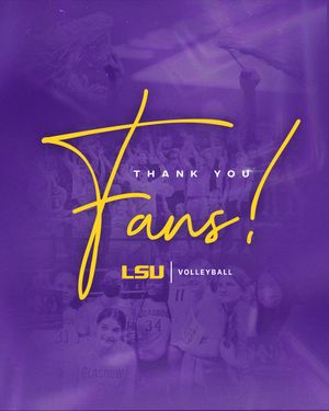 Image post by @lsuvolleyball on Twitter/X