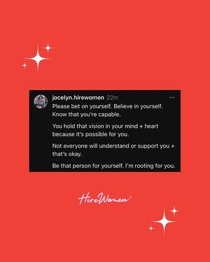 Image post by @hire.women on Instagram