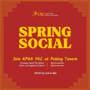 Image post by @USC Asian Pacific Alumni Association on Facebook