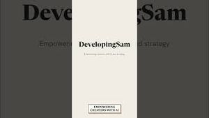 Video post by @developingsam1597 on YouTube
