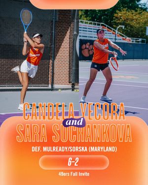 Text post by @ClemsonWTennis on Twitter/X