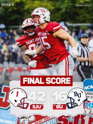 Image post by @saintjohnsfootball on Instagram