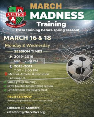 Image post by @TheCelticsSoccerClub on Facebook
