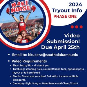 Image post by @southalabama.cheerleading on Facebook
