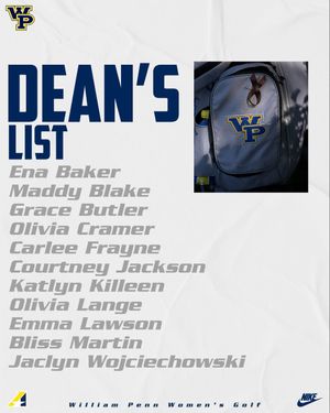Image post by @WPUWomensGolf on Twitter
