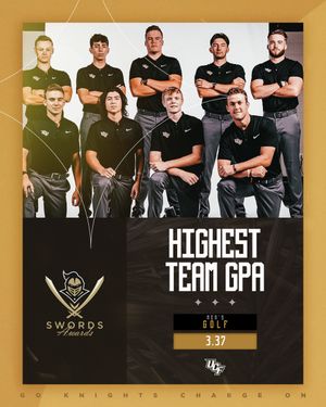 Image post by @UCF_MGolf on Twitter