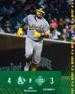 Image post by @Athletics on Twitter/X