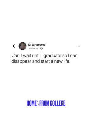 Image post by @homefromcollege on Instagram